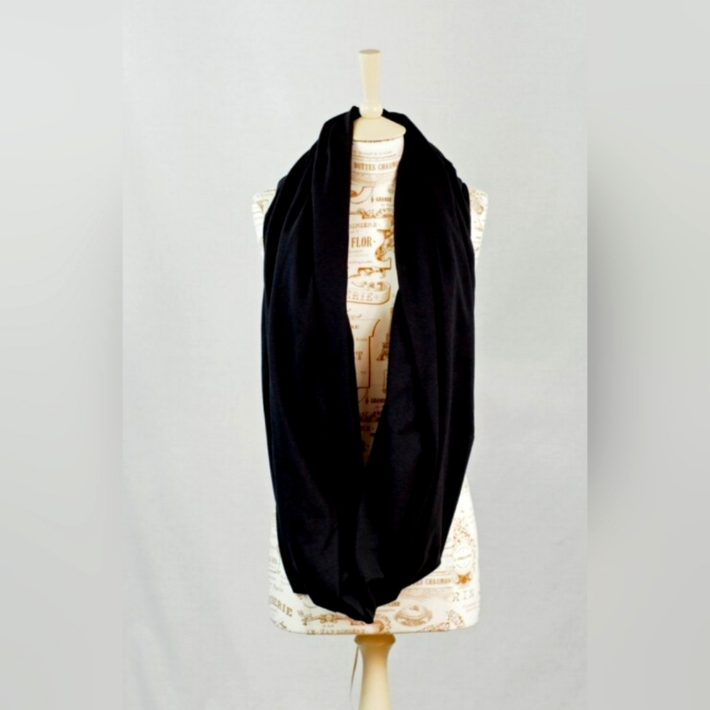 Elegant Black Infinity Scarf